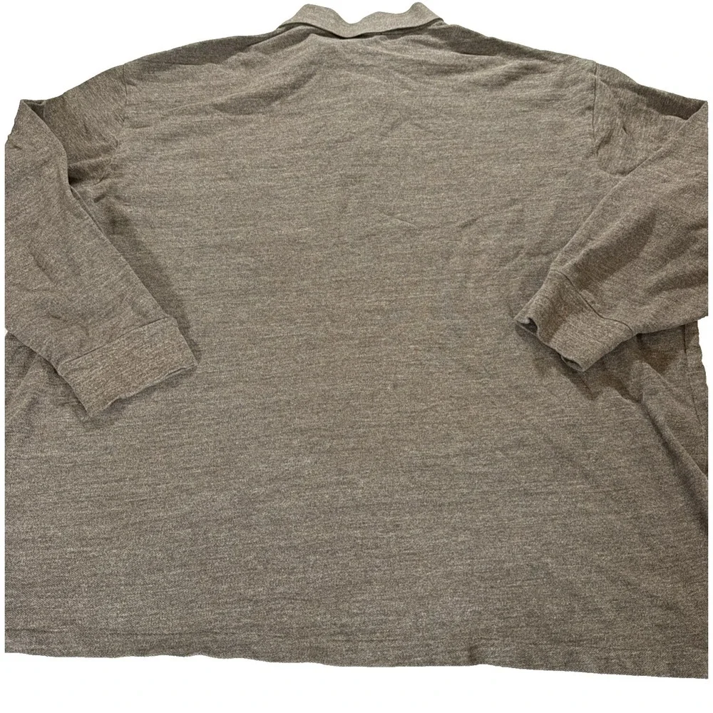 Polo Ralph Lauren Mens 2XB Brown Heather Long Sleeve Polo Shirt Pony Logo